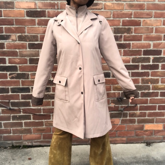 tan raincoat